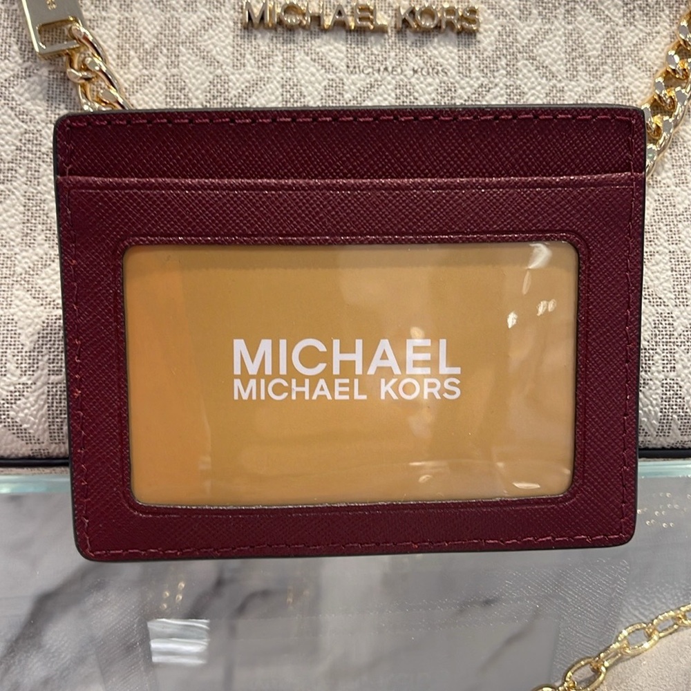 MICHAEL KORS
Large Leather Card Holder Case
Dark Cherry 
NWT - Picture 8 of 16